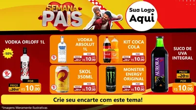 Modelo de TV para TV Horizontal com o tema Semana Dos Pais para Distribuidora de bebidas