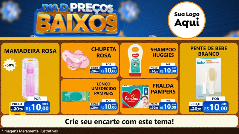 Modelo de TV para TV Horizontal com o tema Dia D Preço Baixo para Bebês