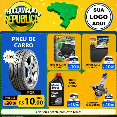 Modelo de Rede Social para Feed Facebook com o tema Proclamação da República para Auto peças