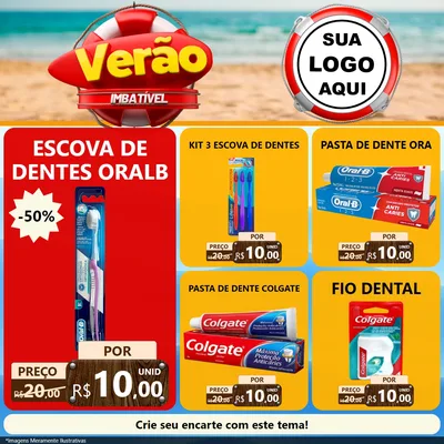 Modelo de Rede Social para Feed Facebook com o tema Verão Imbatível para Higiene Pessoal