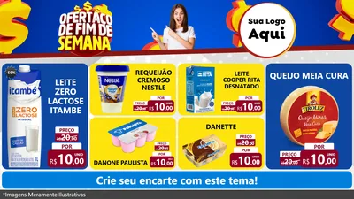 Modelo de TV para TV Horizontal com o tema Ofertaço de Fim de Semana para Frios e Laticínios