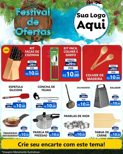 Modelo de Rede Social para Feed Instagram com o tema Festival de Ofertas - Inverno para Utilidades Domésticas