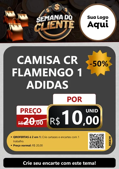 Modelo de Cartaz para Cartaz A4 Vertical com o tema Semana do Cliente para Roupas e acessórios