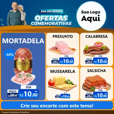 Modelo de Rede Social para Feed Facebook com o tema Dia do Idoso