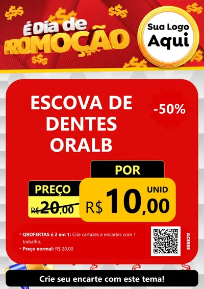 Modelo de Cartaz para Cartaz A4 Vertical com o tema É Dia De Promoção para Higiene Pessoal
