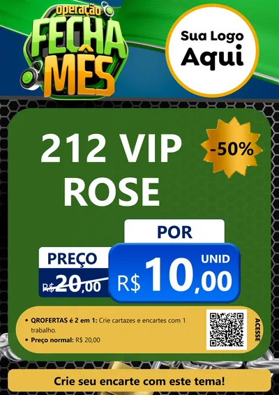 Modelo de Cartaz para Cartaz A4 Vertical com o tema Operação Fecha Mês para Perfumes