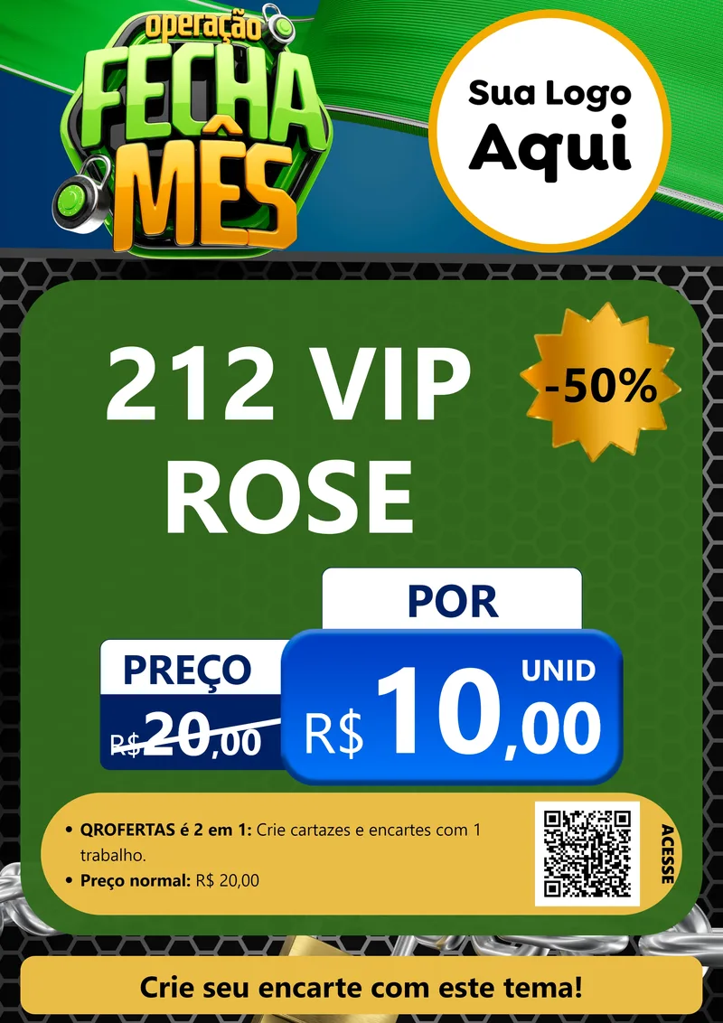 Modelo de Cartaz para Cartaz A4 Vertical com o tema Operação Fecha Mês para Perfumes