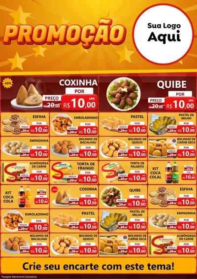 Modelo de Encarte para Encarte A4 Vertical com o tema Promoção para Salgadaria