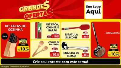 Modelo de TV para TV Horizontal com o tema Grandes Ofertas para Utilidades Domésticas
