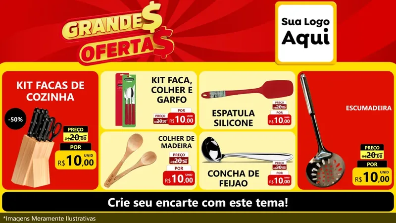 Modelo de TV para TV Horizontal com o tema Grandes Ofertas para Utilidades Domésticas