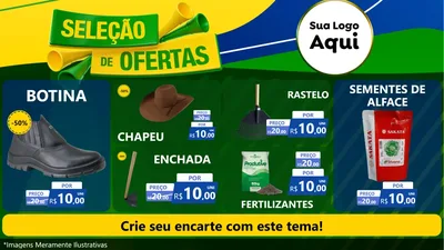 Modelo de TV para TV Horizontal com o tema Seleção de Ofertas - Copa para Agropecuária