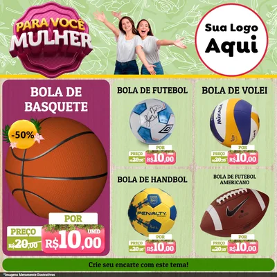 Modelo de Rede Social para Feed Facebook com o tema Para Você Mulher para Artigos Esportivos