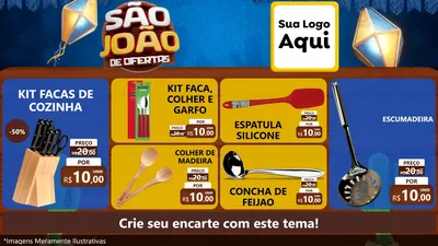 Modelo de TV para TV Horizontal com o tema São João Ofertas Imbatíveis! - Junina para Utilidades Domésticas