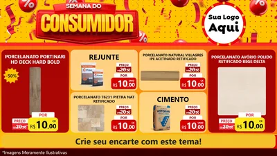 Modelo de TV para TV Horizontal com o tema Semana do Consumidor para Pisos e revestimentos