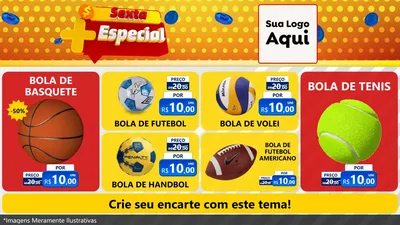 Modelo de TV para TV Horizontal com o tema Sexta Mais Especial para Artigos Esportivos