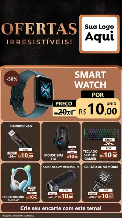 Modelo de Rede Social para Stories com o tema Ofertas Irresistíveis! para Informática
