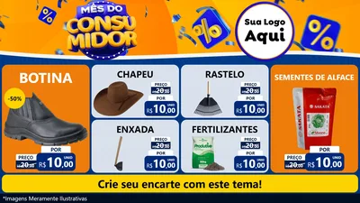 Modelo de TV para TV Horizontal com o tema Mês do Consumidor para Agropecuária