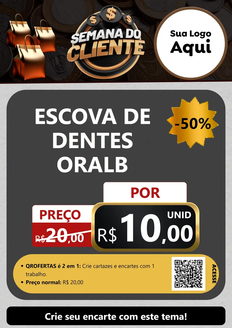 Modelo de Cartaz para Cartaz A4 Vertical com o tema Semana do Cliente para Higiene Pessoal