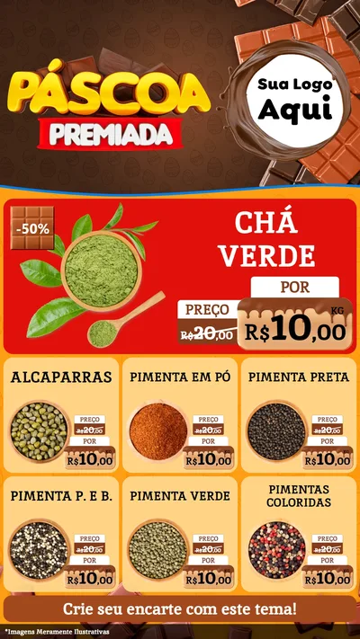 Modelo de Rede Social para Stories com o tema Páscoa Premiada para Produtos Naturais