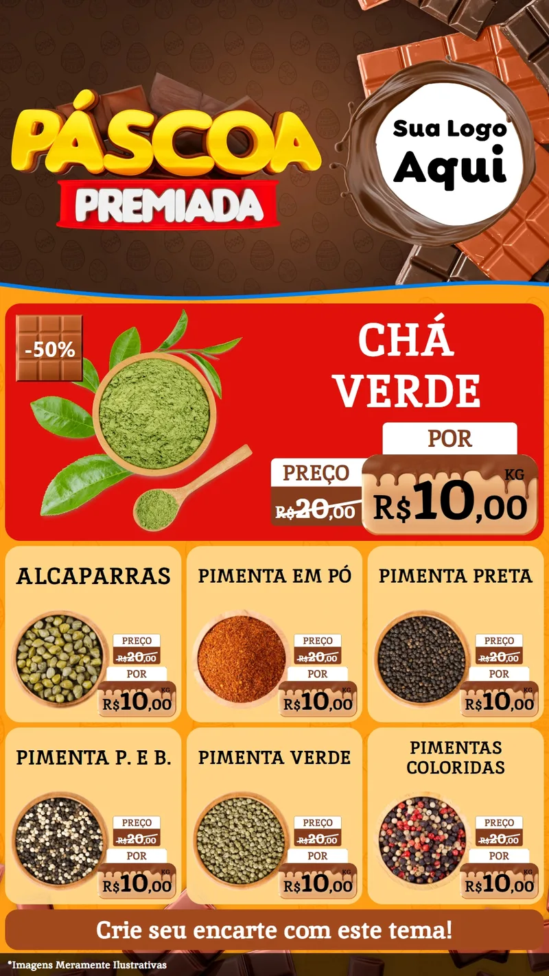 Modelo de Rede Social para Stories com o tema Páscoa Premiada para Produtos Naturais