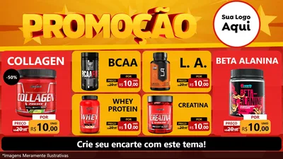 Modelo de TV para TV Horizontal com o tema Promoção para Suplementos alimentares