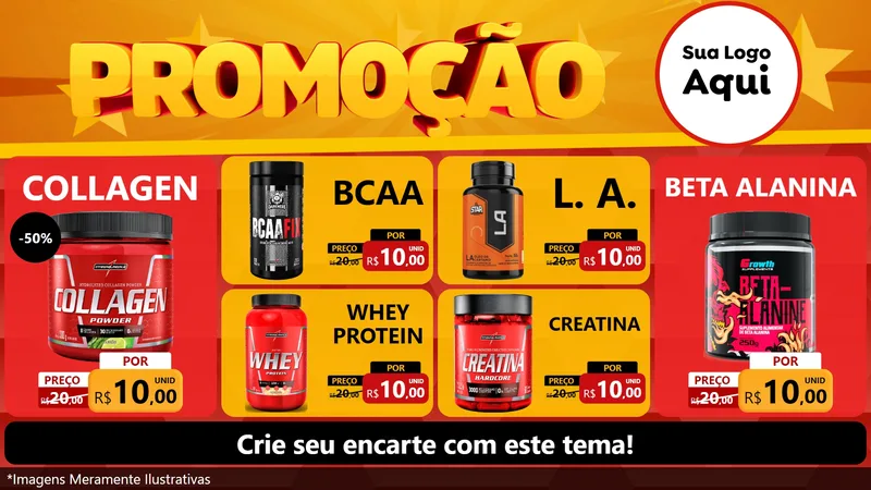 Modelo de TV para TV Horizontal com o tema Promoção para Suplementos alimentares