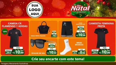 Modelo de TV para TV Horizontal com o tema Um Natal de Ofertas para Roupas e acessórios