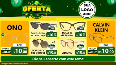 Modelo de TV para TV Horizontal com o tema Oferta para Óticas