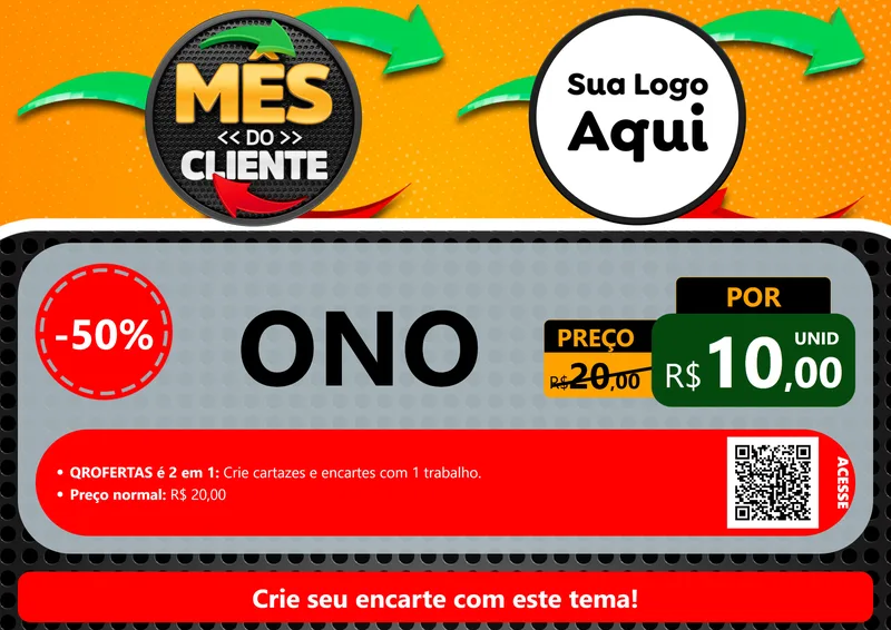 Modelo de Cartaz para Cartaz A4 Horizontal com o tema Mês do Cliente para Óticas