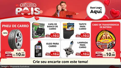 Modelo de TV para TV Horizontal com o tema Mês dos Pais para Auto peças