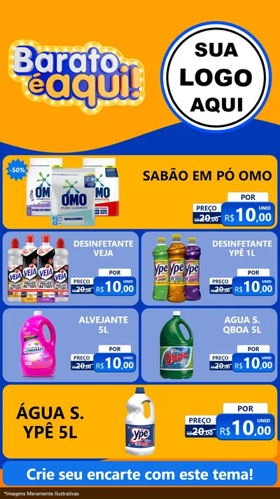 Modelo de TV para TV Vertical com o tema Barato é aqui para Produtos de Limpeza