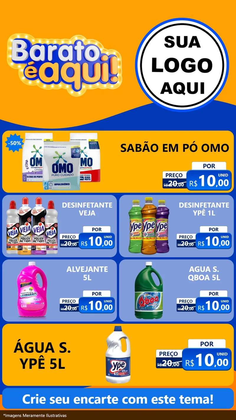Modelo de TV para TV Vertical com o tema Barato é aqui para Produtos de Limpeza