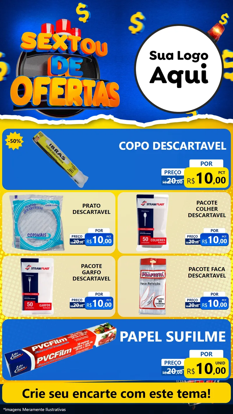 Modelo de TV para TV Vertical com o tema Sextou de Ofertas para Embalagens