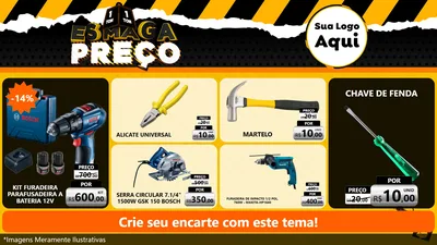 Modelo de TV para TV Horizontal com o tema Esmaga Preço para Maquinas e Ferramentas