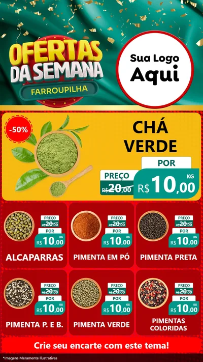 Modelo de Rede Social para Stories com o tema Ofertas da Semana Farroupilha para Produtos Naturais