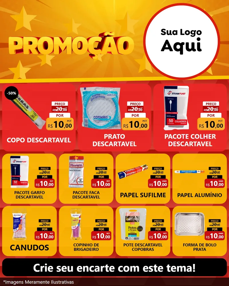 Modelo de Rede Social para Feed Instagram com o tema Promoção para Embalagens