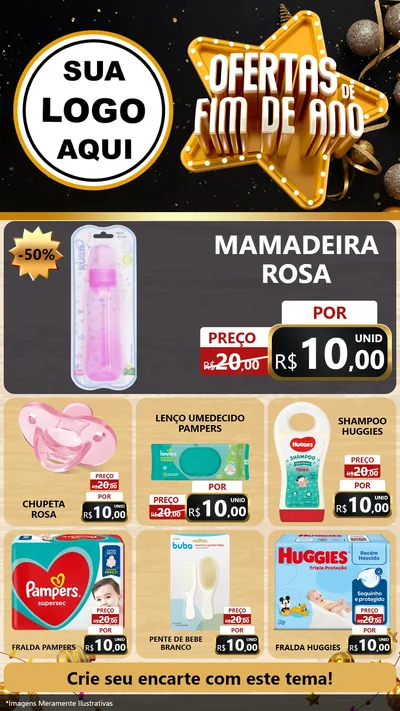 Modelo de Rede Social para Stories com o tema Ofertas de Fim de Ano para Bebês