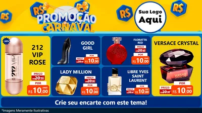 Modelo de TV para TV Horizontal com o tema Promoção de Carnaval para Perfumes
