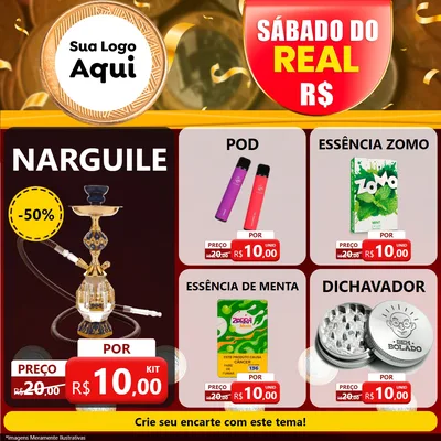 Modelo de Rede Social para Feed Facebook com o tema Sábado do Real para Tabacaria