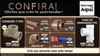 Modelo de TV para TV Horizontal com o tema Confira! Ofertas que irão te surpreender! para Tubos e conexões
