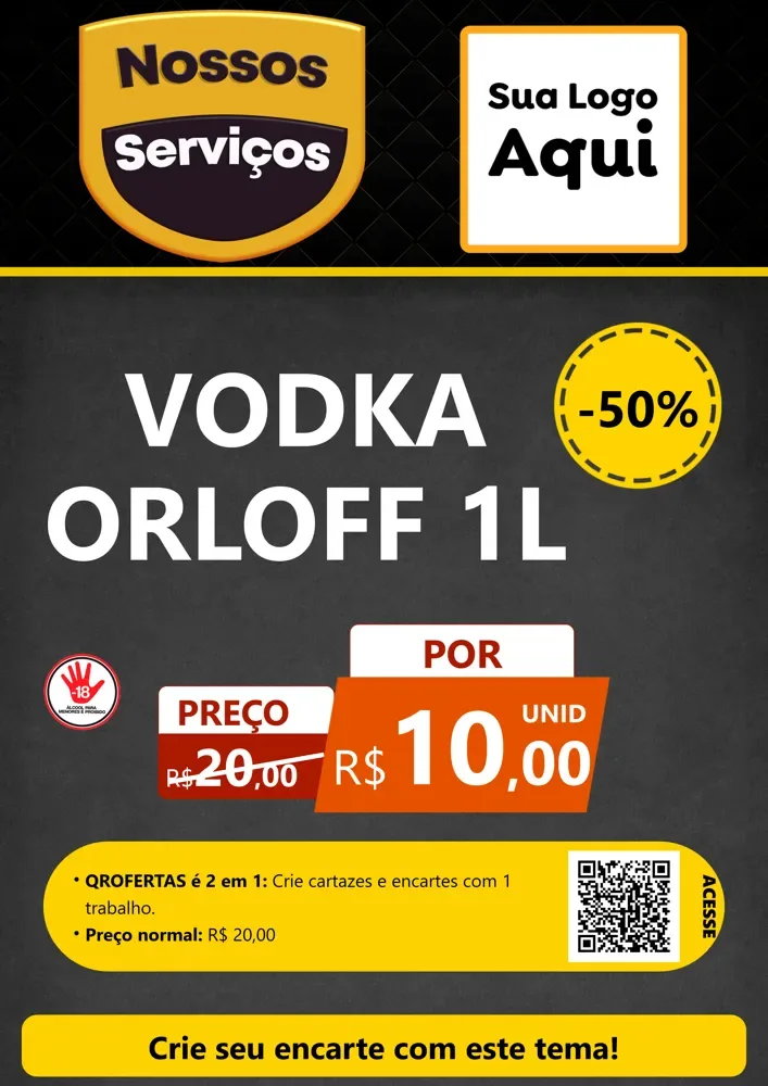 Modelo de Cartaz para Cartaz A4 Vertical com o tema Nossos Serviços para Distribuidora de bebidas