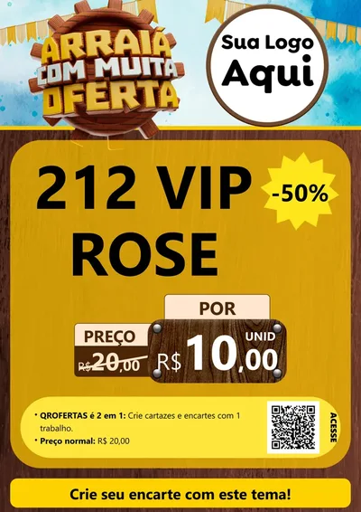 Modelo de Cartaz para Cartaz A4 Vertical com o tema Ofertas de São João - Junina para Perfumes