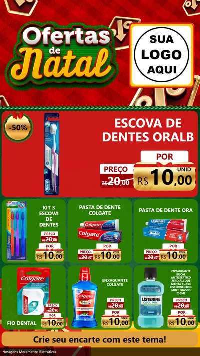 Modelo de Rede Social para Stories com o tema Ofertas de Natal para Higiene Pessoal