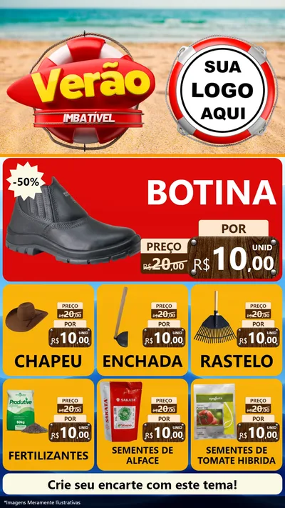 Modelo de Rede Social para Stories com o tema Verão Imbatível para Agropecuária