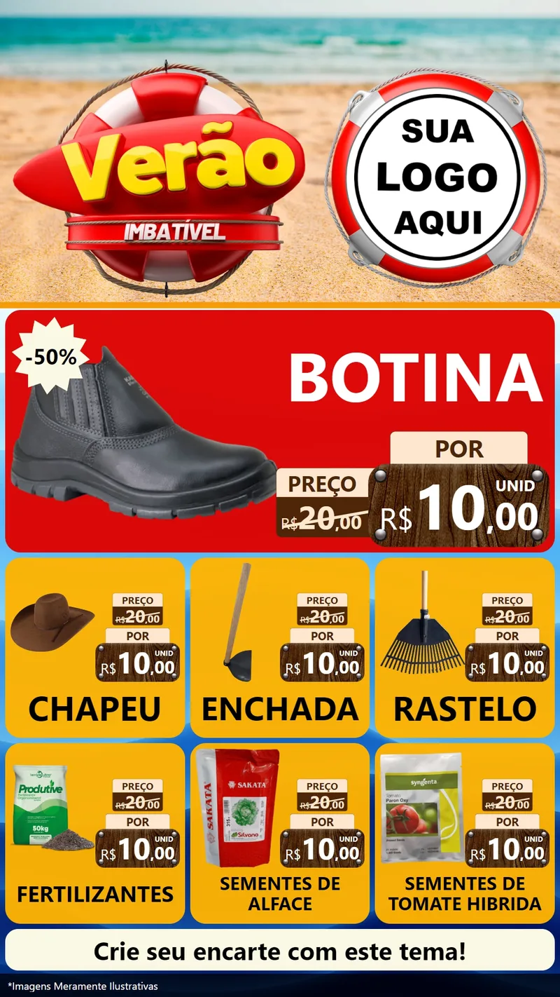 Modelo de Rede Social para Stories com o tema Verão Imbatível para Agropecuária