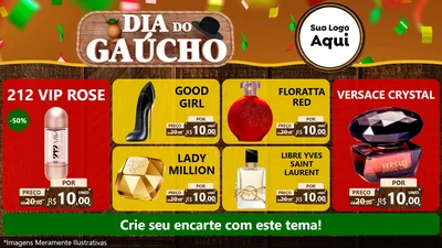 Modelo de TV para TV Horizontal com o tema Dia do Gaúcho para Perfumes