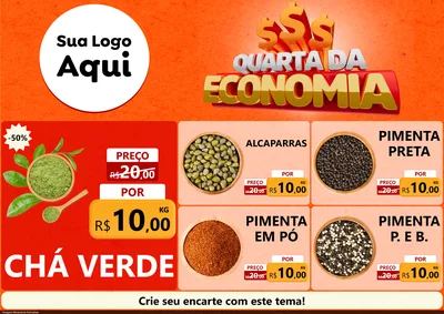 Modelo de Encarte para Encarte A4 Horizontal com o tema Quarta da Economia para Produtos Naturais