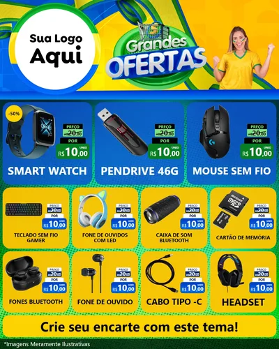 Modelo de Rede Social para Feed Instagram com o tema Grandes Ofertas para Informática
