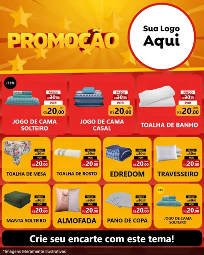 Modelo de Rede Social para Feed Instagram com o tema Promoção para Cama, Mesa e Banho