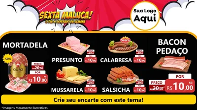 Modelo de TV para TV Horizontal com o tema Sexta Maluca! para Frios e Laticínios